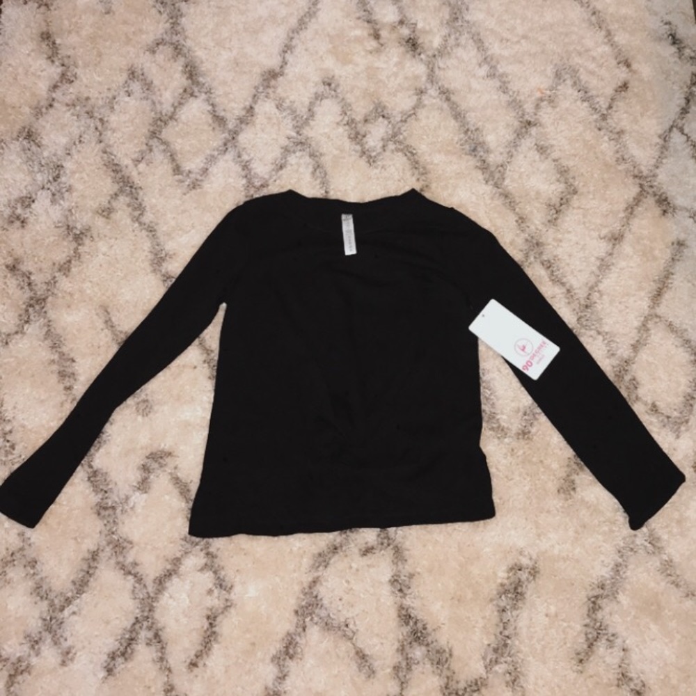 BRAND NEW 90 DEGREE KIDS LONG SLEEVE BLACK SHIRT